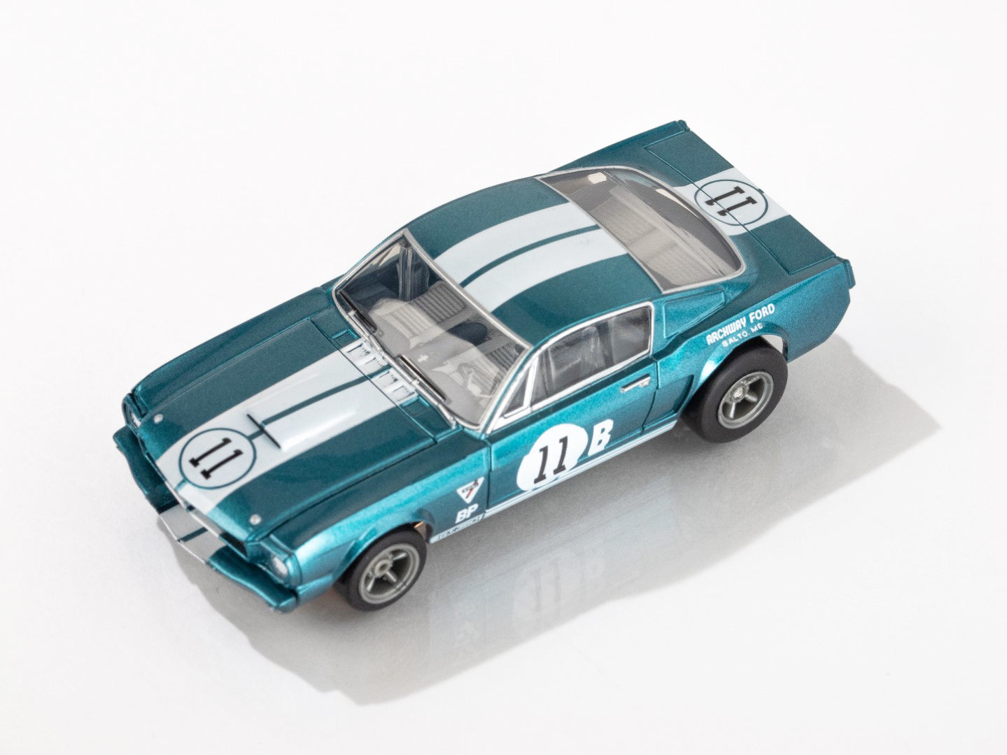 AFX 1965 Shelby Mustang GT350R Mark Donohue HO Slot Car 22071 Mega G+