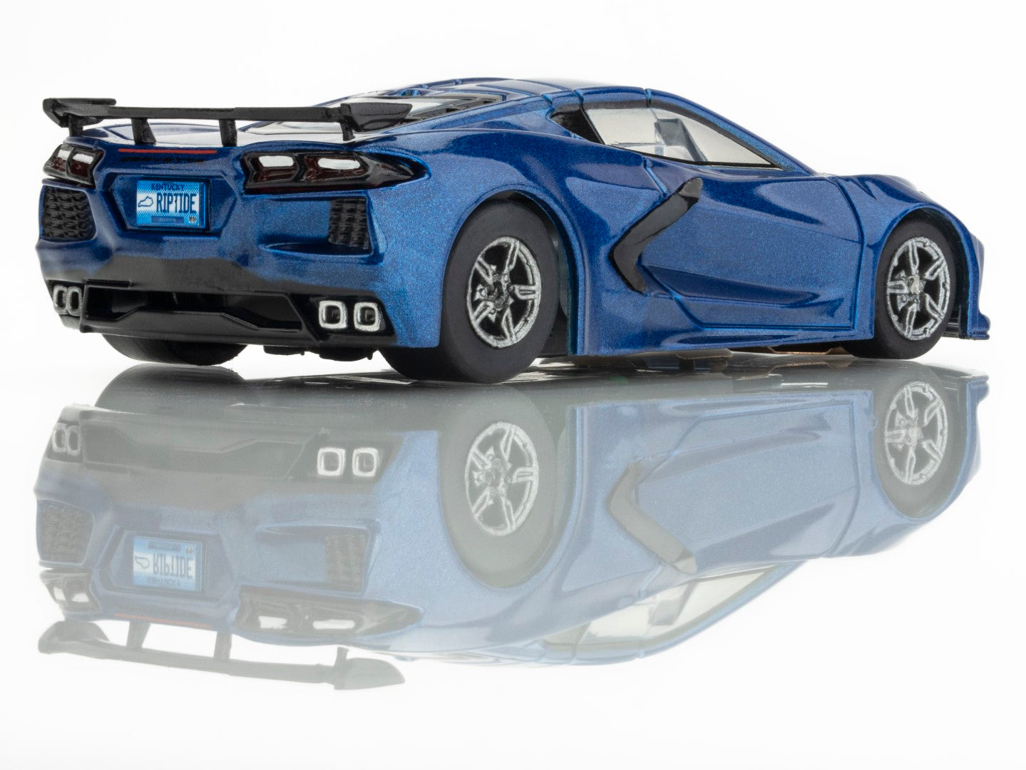 AFX Corvette C8 Riptide Blue Metallic HO Slot Car 22094 Mega G+