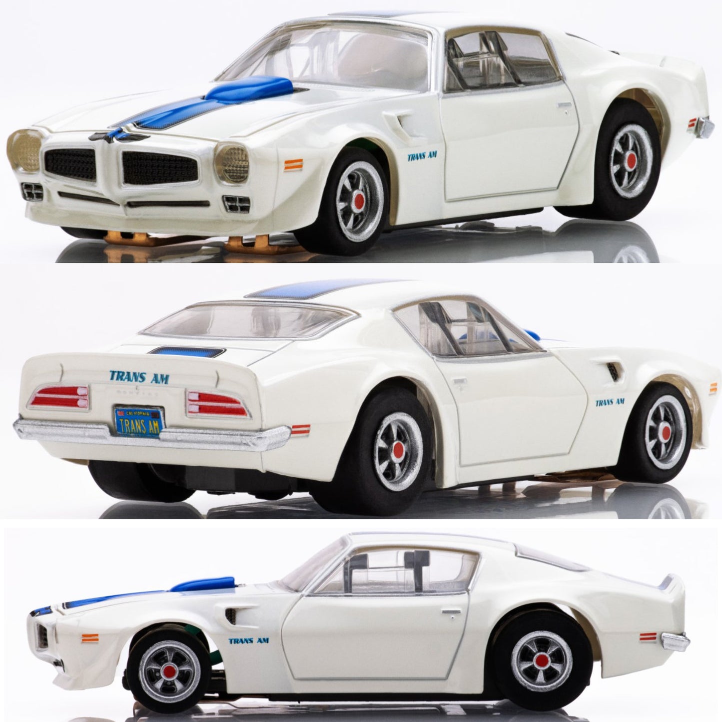 AFX 1970 Pontiac Firebird Trans Am White HO Slot Car 22096 Mega G+ AFX22096