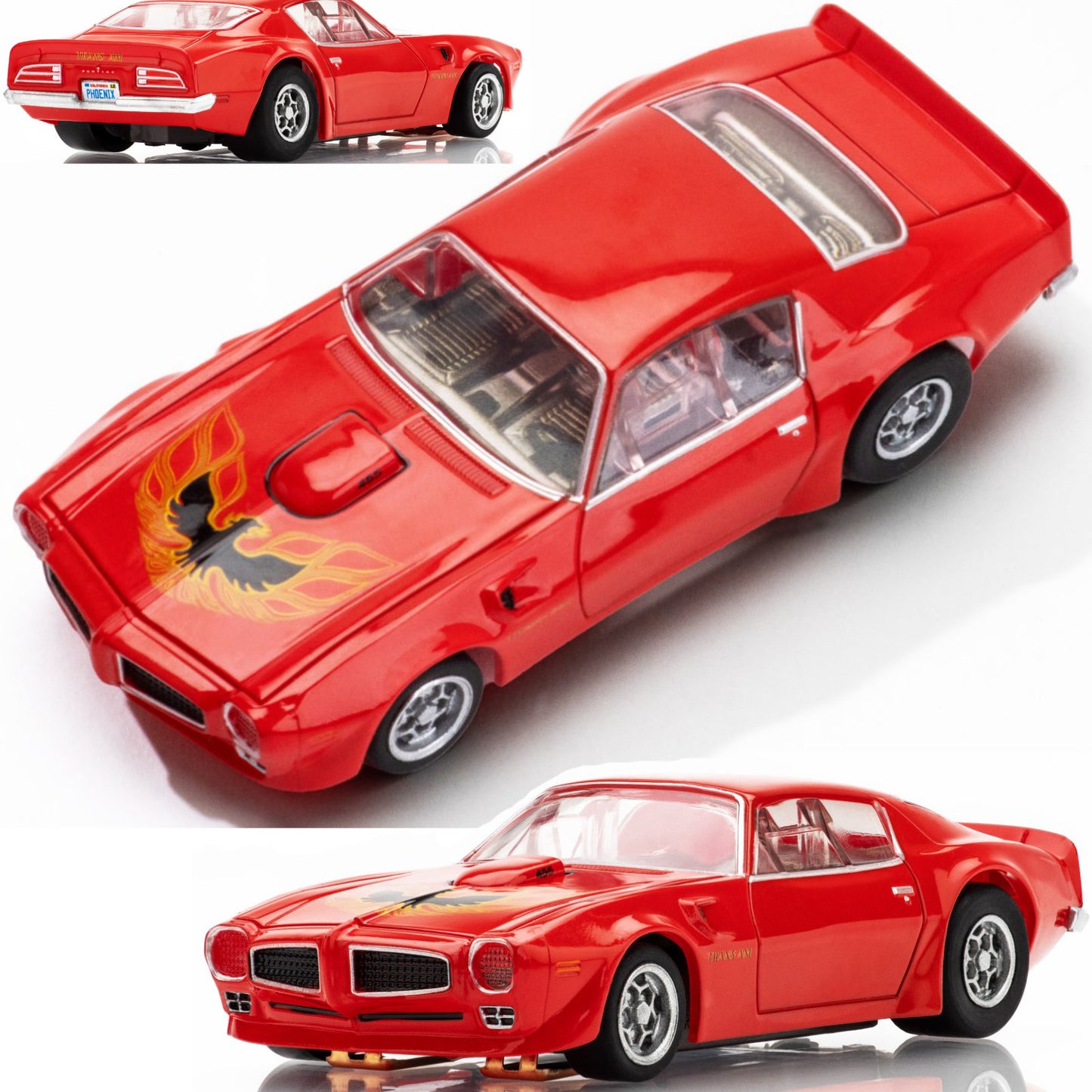 AFX 1973 Pontiac Firebird Trans Am Red HO Slot Car 22097 Mega G+