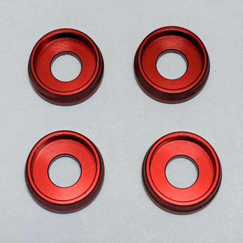 Kyosho AMR-027R M4 Aluminum Hex Screw Washer Red (4)