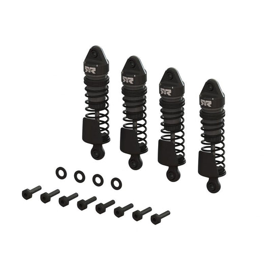 ARRMA - ARA-1560 Aluminum Shock Set, 58mm Length, 2000cSt Oil (4) Gunmetal: GROM