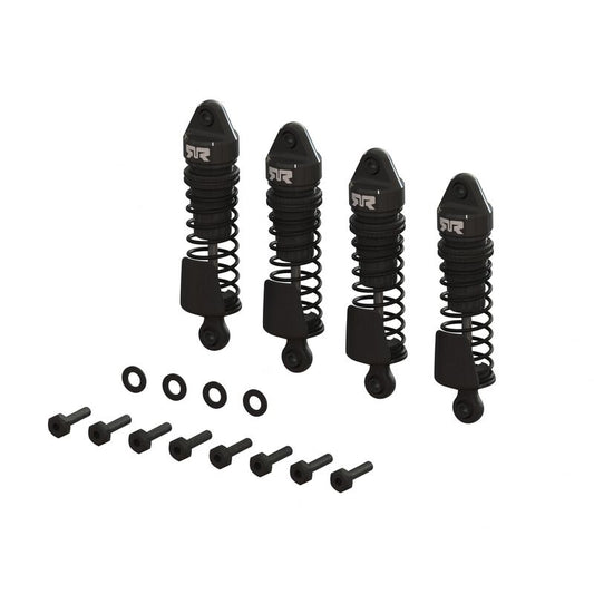 ARRMA - ARA-1567 Aluminum Shock Set, 58mm Length, 1000 cSt Oil (4), Black: GROM