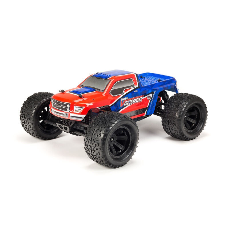 Arrma 1/10 GRANITE VOLTAGE 2WD Brushed Mega Monster Truck RTR, Red/Blue