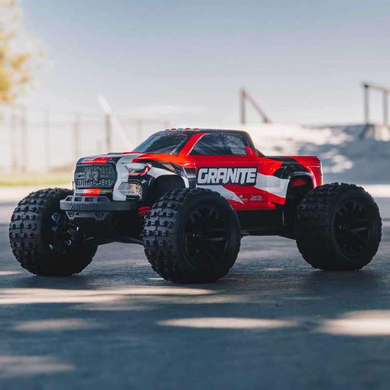 Arrma ARA2102T2 Granite Grom MEGA 4WD 380 Brushed 1/18 Monster Truck RTR Red - PowerHobby