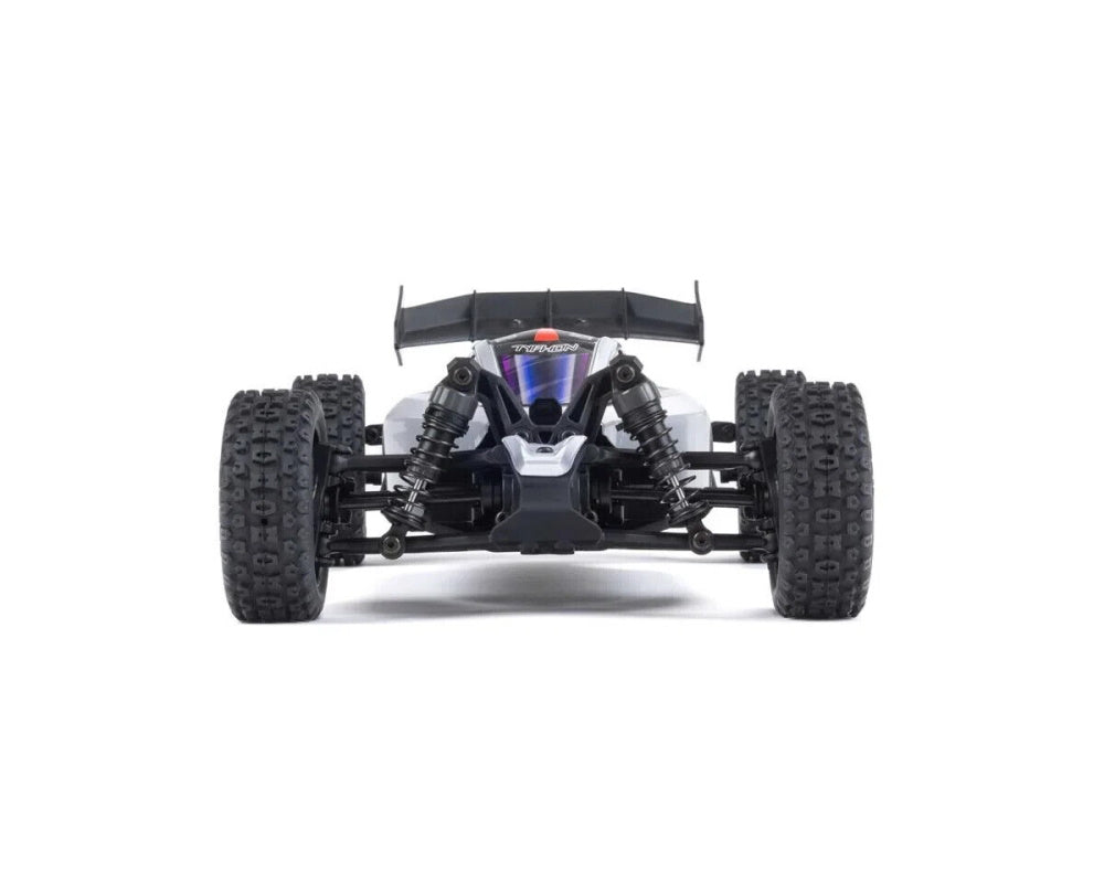 Arrma ARA2106T1 Typhon Grom MEGA 4WD 380 Brushed 1/18 Buggy RTR Blue/Silver.