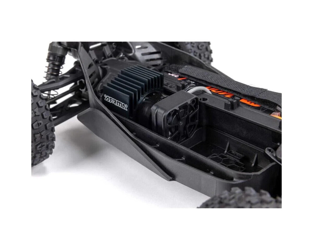 Arrma ARA2106T1 Typhon Grom MEGA 4WD 380 Brushed 1/18 Buggy RTR Blue/Silver.