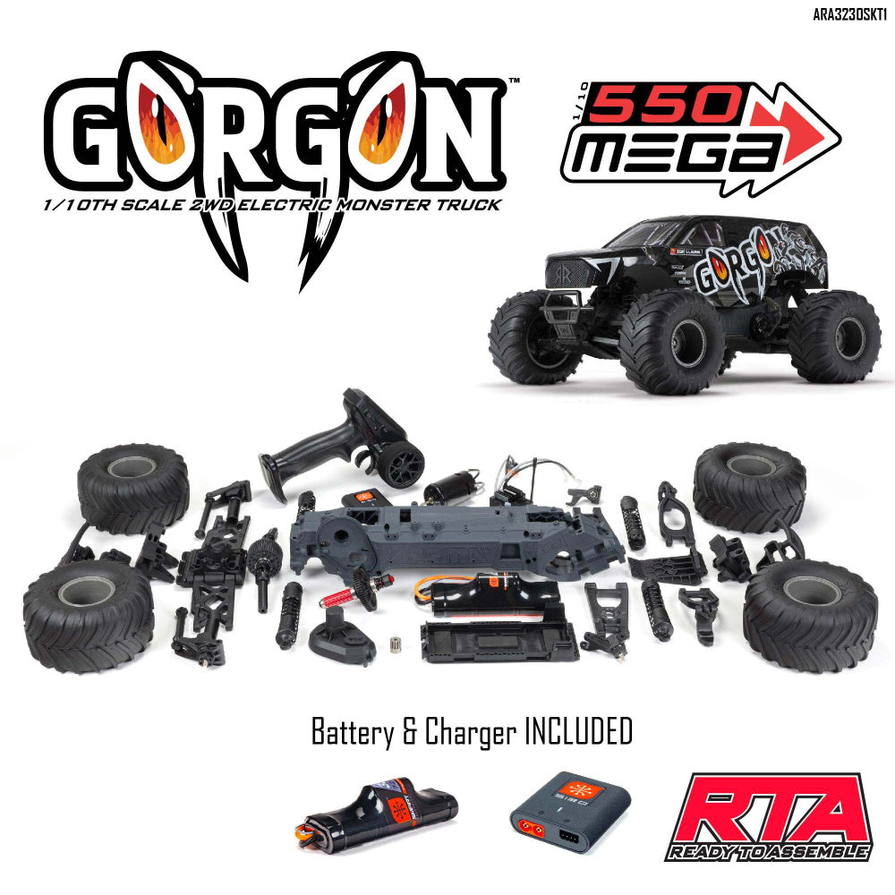 ARRMA ARA3230SKT1 1/10 GORGON 4X2 MEGA Monster Truck Ready-To-Assemble Kit