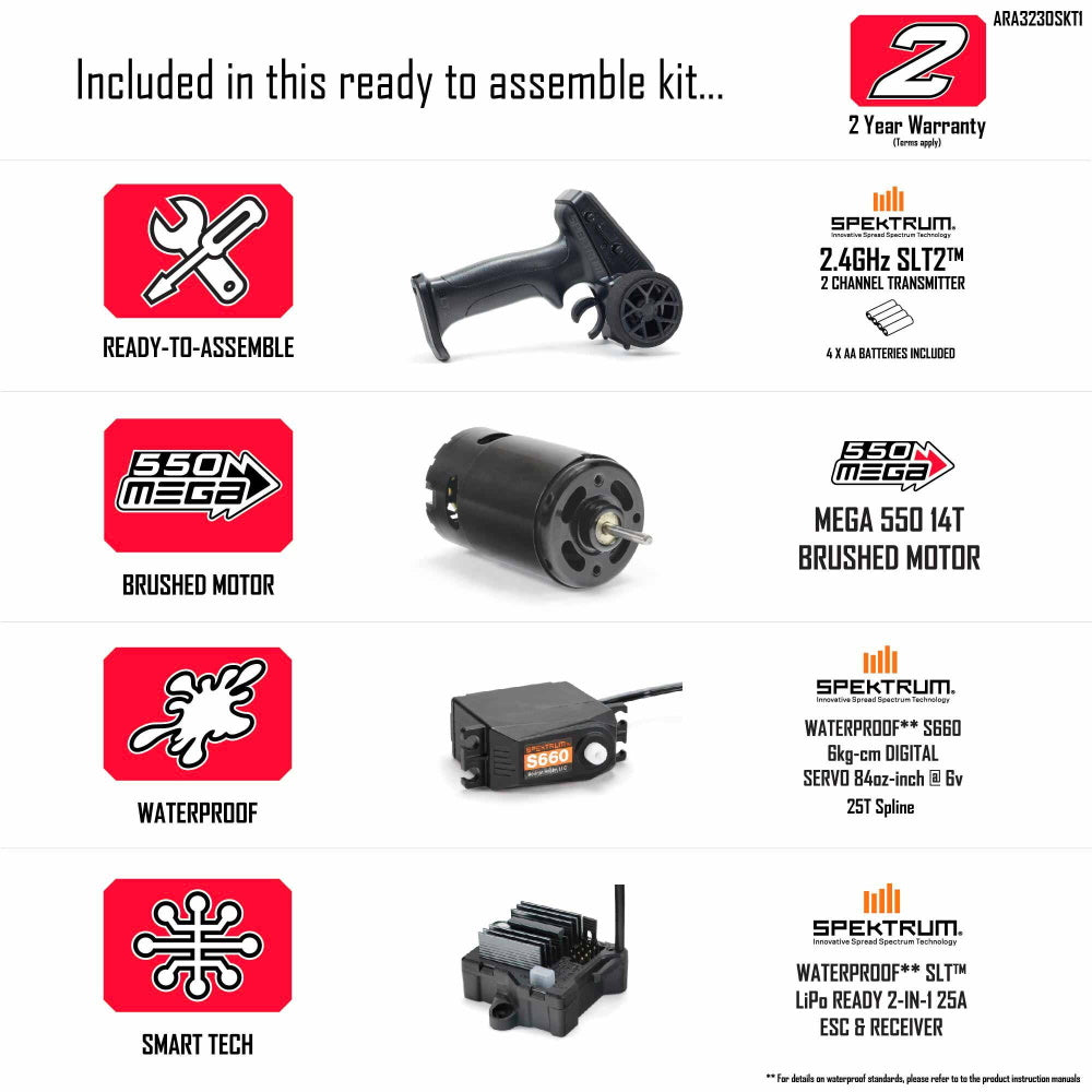 ARRMA ARA3230SKT1 1/10 GORGON 4X2 MEGA Monster Truck Ready-To-Assemble Kit