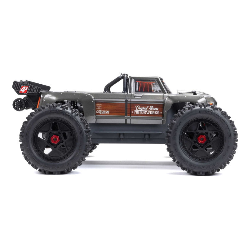 ARRMA ARA4410V2T3 1/10 OUTCAST 4X4 4S V2 BLX Stunt Brushless Truck RTR, Gunmetal