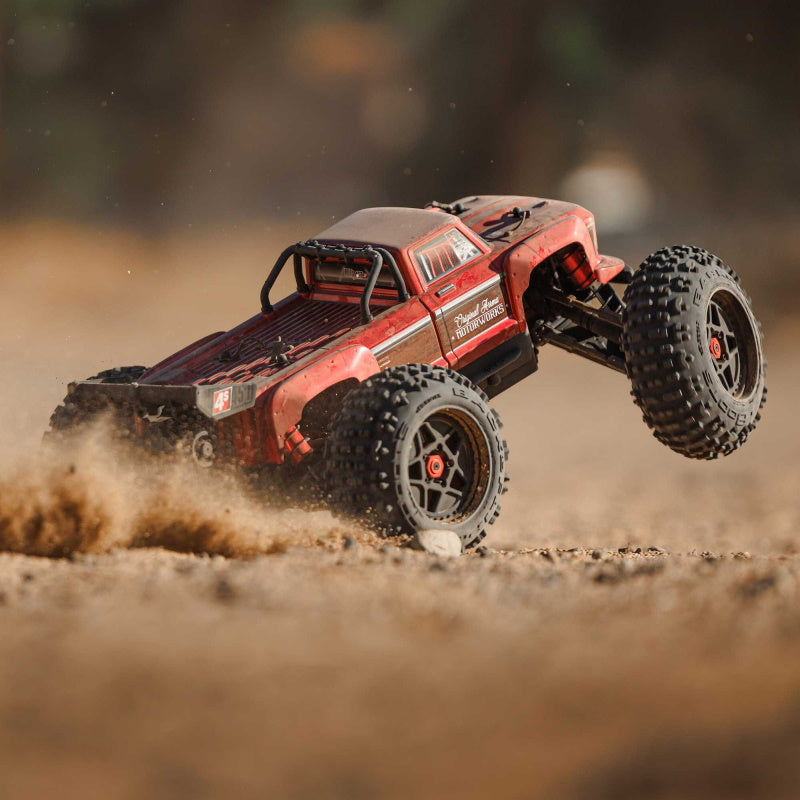 ARRMA ARA4410V2T4 1/10 OUTCAST 4X4 4S V2 BLX Stunt Brushless Truck RTR, Red