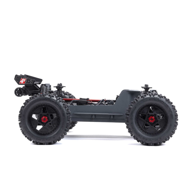 ARRMA ARA4410V2T4 1/10 OUTCAST 4X4 4S V2 BLX Stunt Brushless Truck RTR, Red