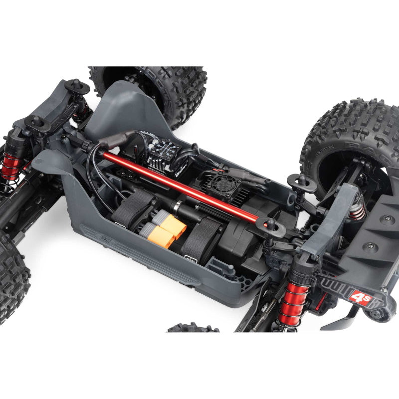 ARRMA ARA4410V2T4 1/10 OUTCAST 4X4 4S V2 BLX Stunt Brushless Truck RTR, Red