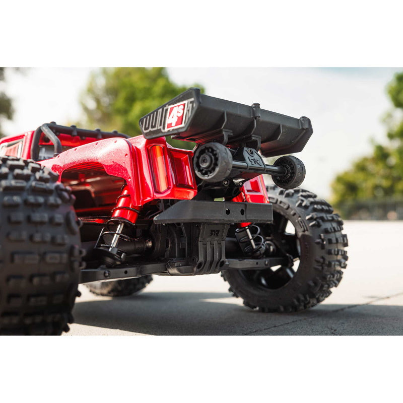 ARRMA ARA4410V2T4 1/10 OUTCAST 4X4 4S V2 BLX Stunt Brushless Truck RTR, Red