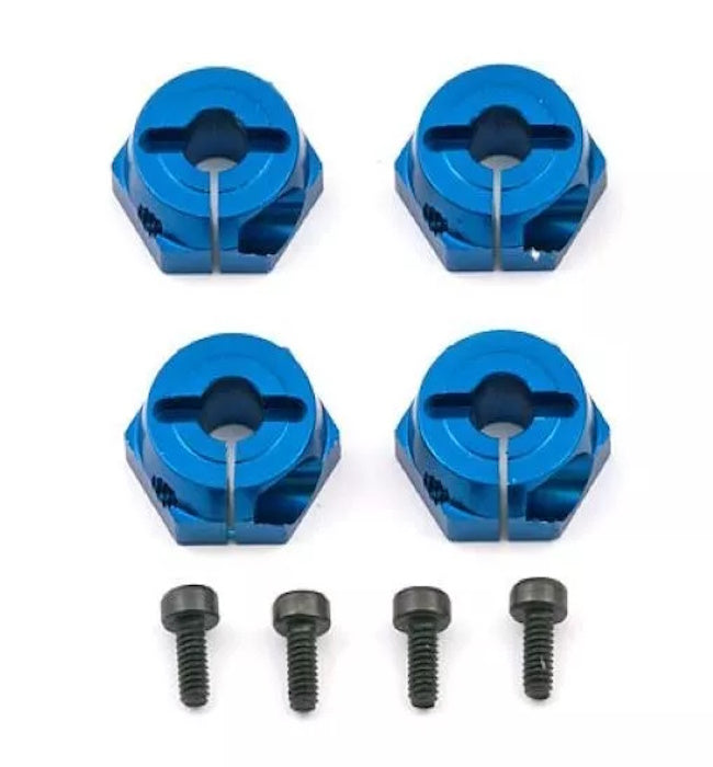 Associated Clamping Wheel Hex (Blue) (4): TC6 and TC6.1 1/10 scale touring