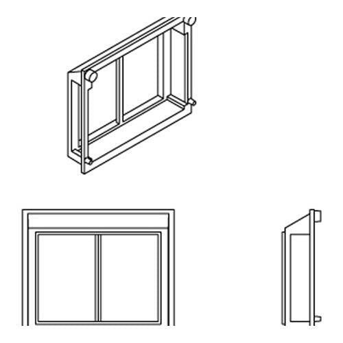 Athearn ATHG68221 HO Scale All-Weather Window Set, 2 Pane/Steep/Angle (6) - PowerHobby