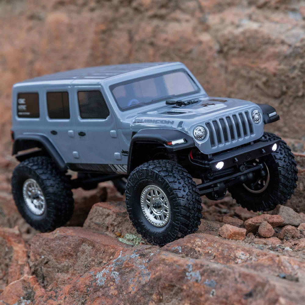 Axial AXI00002V3T3 SCX24 Jeep Wrangler JLU 4WD RTR Scale Mini Rock Crawler Gray