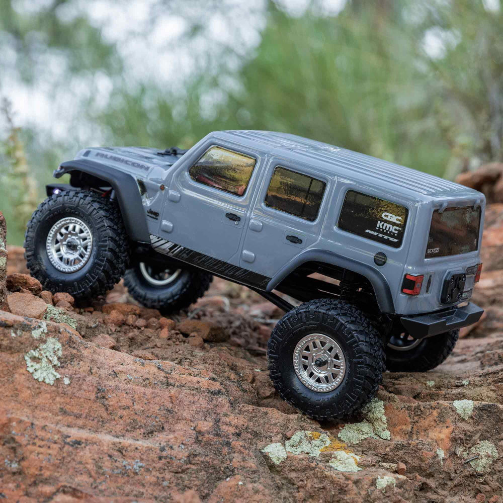 Axial AXI00002V3T3 SCX24 Jeep Wrangler JLU 4WD RTR Scale Mini Rock Crawler Gray