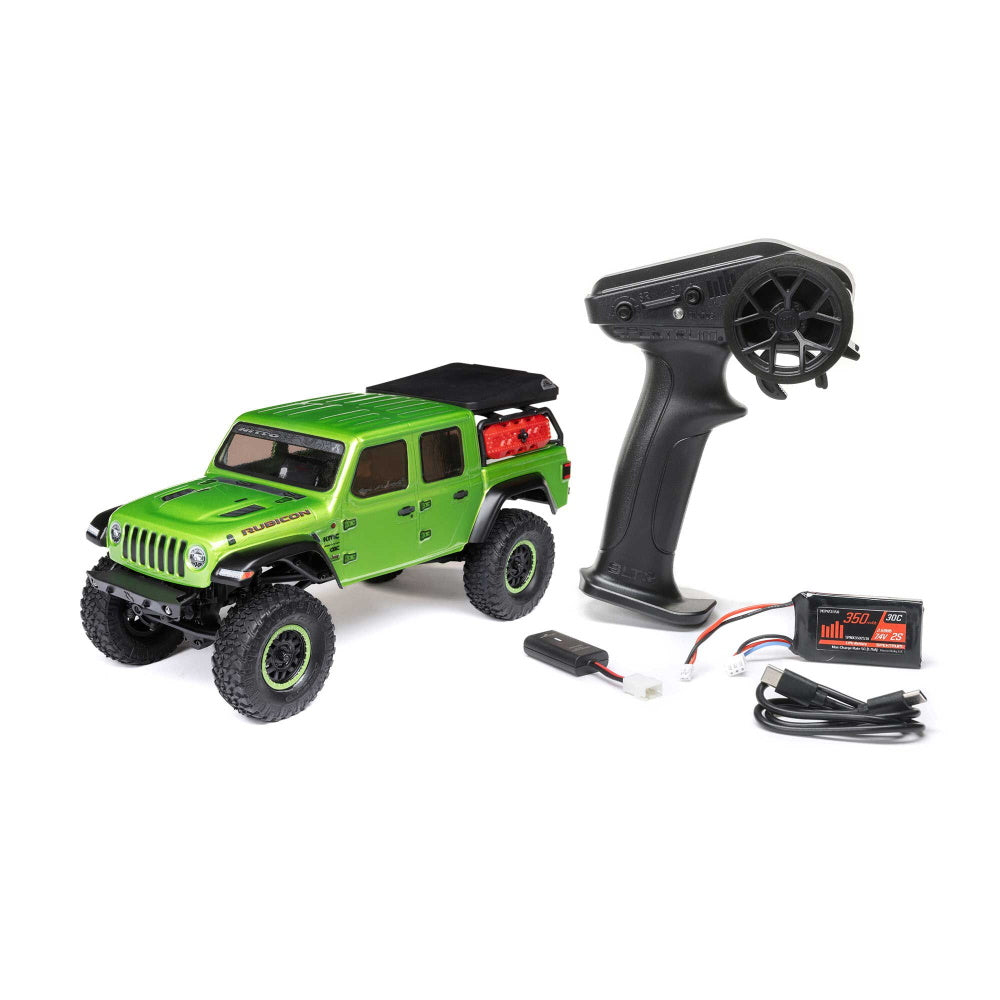 Axial 1/24 SCX24 Jeep JT Gladiator 4WD Rock Crawler Brushed RTR, Green