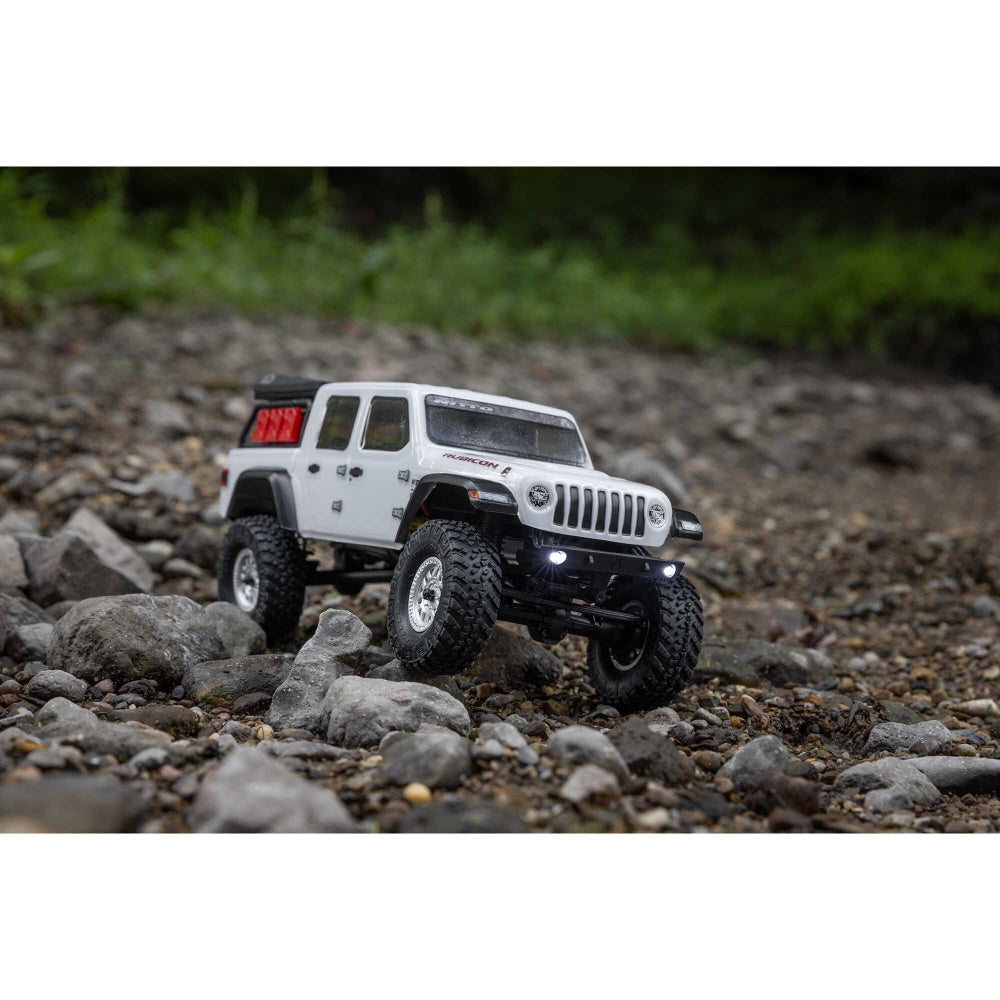 Axial 1/24 SCX24 Jeep JT Gladiator 4WD Rock Crawler Brushed RTR, White