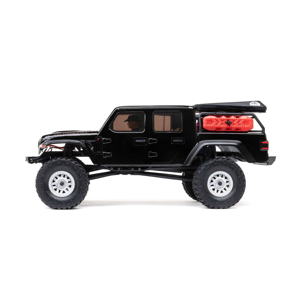 Axial 1/24 SCX24 Jeep JT Gladiator 4WD Rock Crawler Brushed RTR, Black