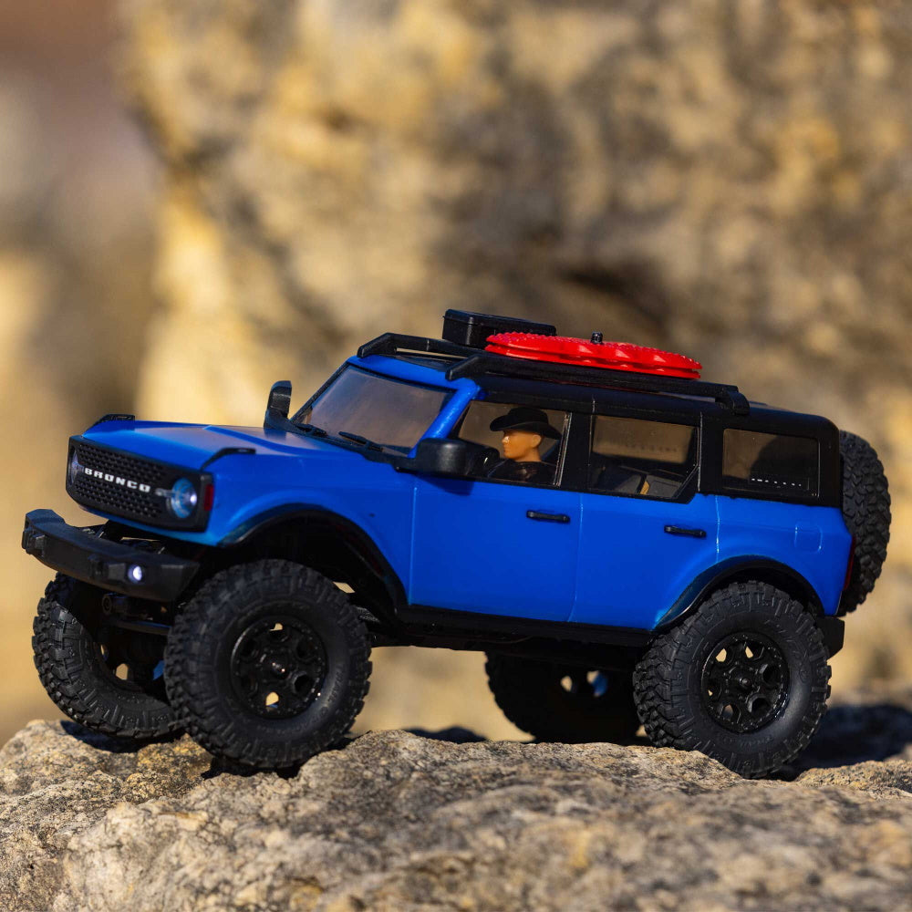 Axial AXI00006T3 1/24 SCX24 2021 Ford Bronco 4WD Truck Brushed RTR, Blue