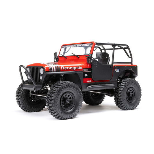 Axial AXI03008T1 1/10 SCX10 III Jeep CJ-7 4WD Brushed RC Rock Crawler - Red