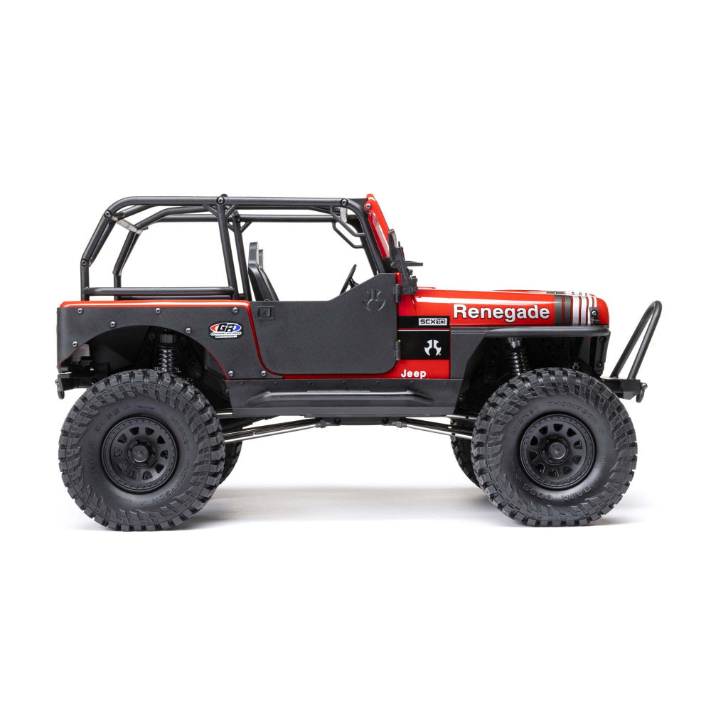 Axial AXI03008T1 1/10 SCX10 III Jeep CJ-7 4WD Brushed RC Rock Crawler - Red