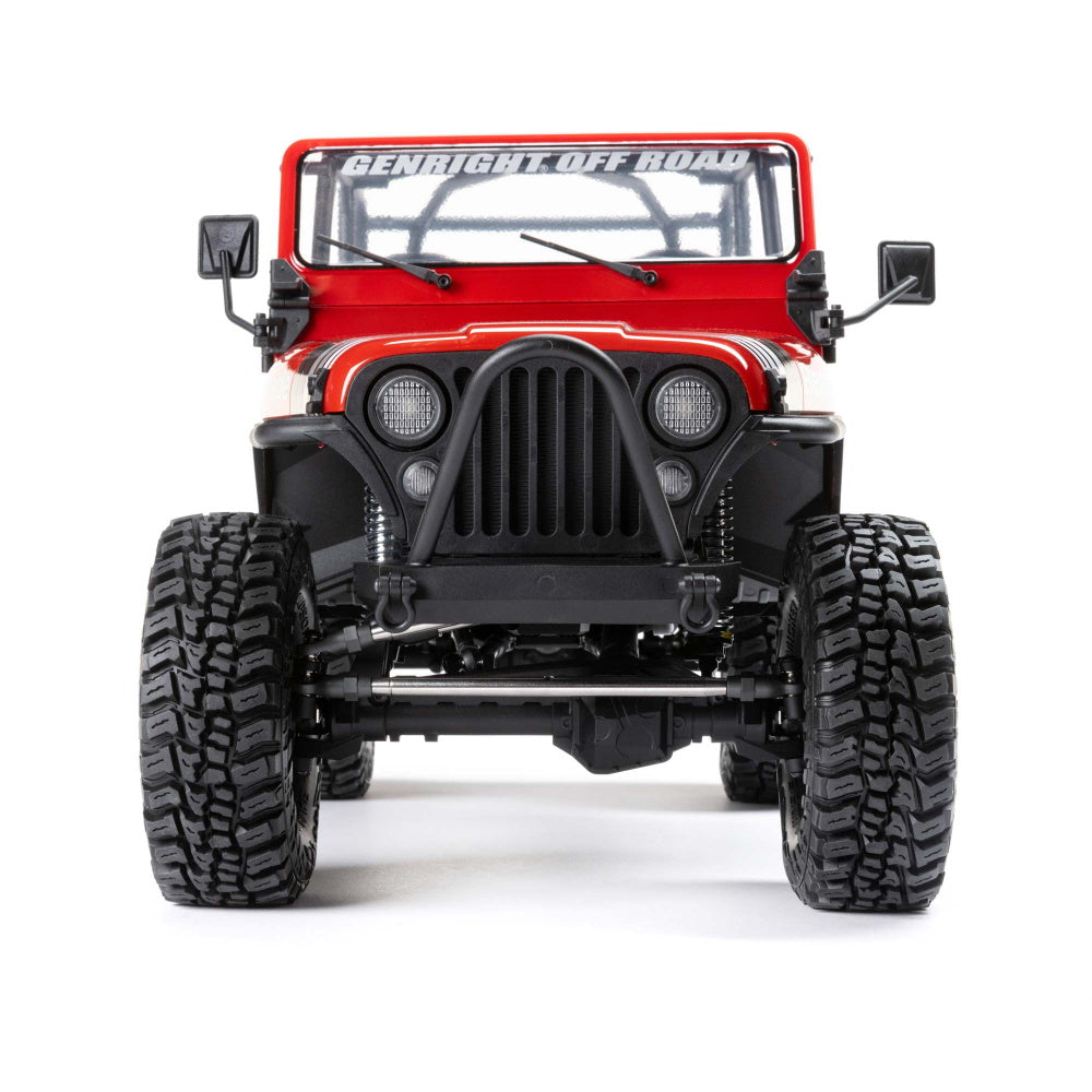 Axial AXI03008T1 1/10 SCX10 III Jeep CJ-7 4WD Brushed RC Rock Crawler - Red