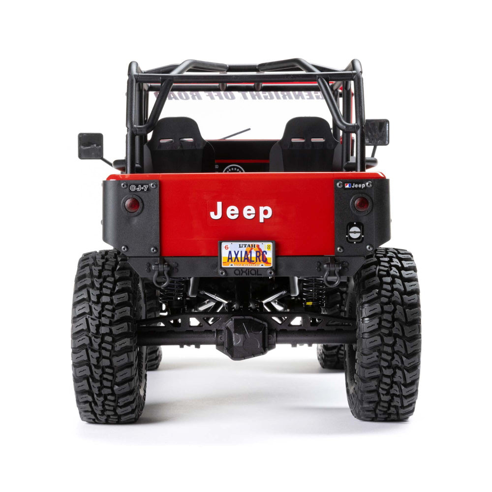 Axial AXI03008T1 1/10 SCX10 III Jeep CJ-7 4WD Brushed RC Rock Crawler - Red