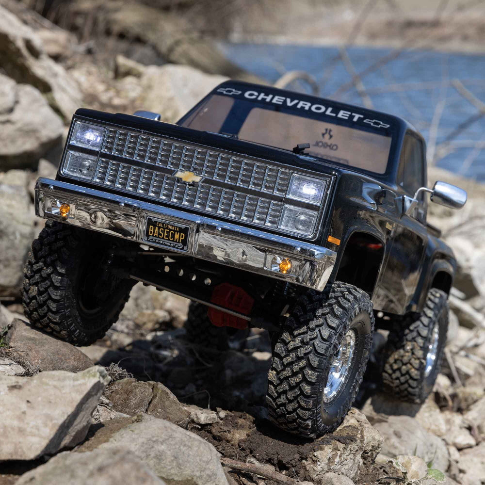 Axial AXI03030T2 1/10 SCX10 III Base Camp 1982 Chevy K10 4X4 RTR Crawler - Black.