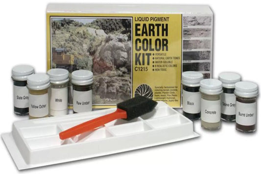 Woodland Scenics C1215 N/HO Earth Color Kit 8 Colors 1 oz Train Scenery