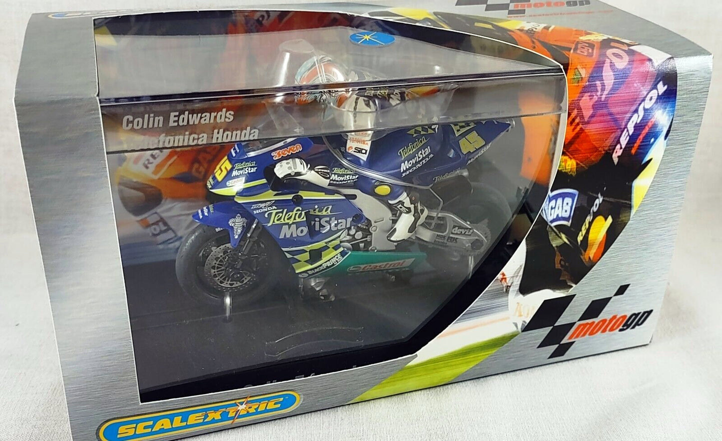 Scalextric C6007 Honda Colin Edwards MotoGP Motorcycle 1/32 Slot Car Bike