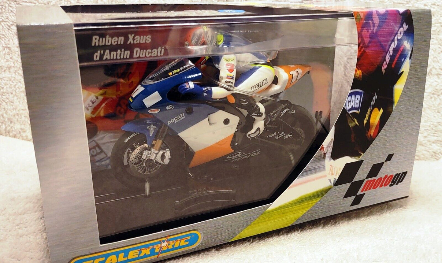 Scalextric C6013 Ruben Xaus Ducati MotoGP Motorcycle 1/32 Slot Car Bike