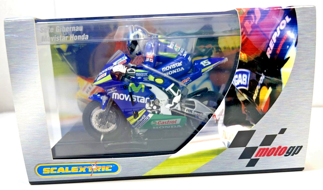 Scalextric C6007 Honda Sete Gibernau MotoGP Motorcycle 1/32 Slot Car Bike