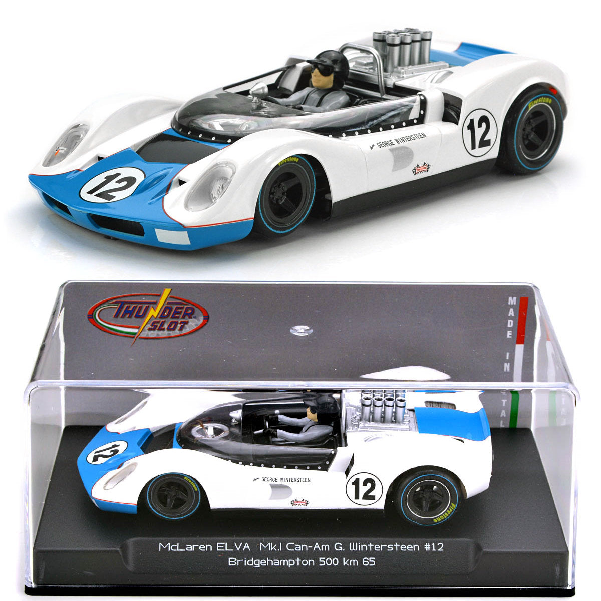 Thunderslot McLaren Elva MkI Bridgehampton 1965 Thunder 1/32 Slot Car CA00406