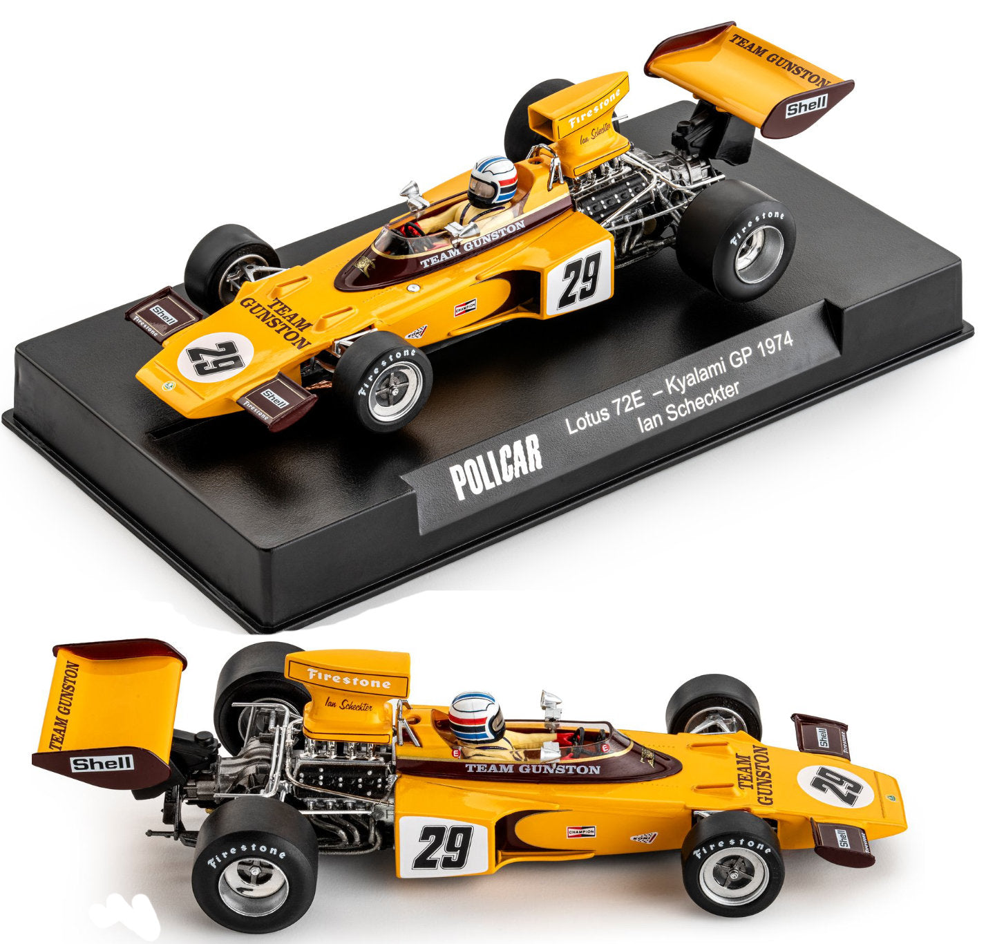 Policar Lotus 72E Kyalami GP 1974 Ian Scheckter 1/32 Slot Car CAR02i Slot.it