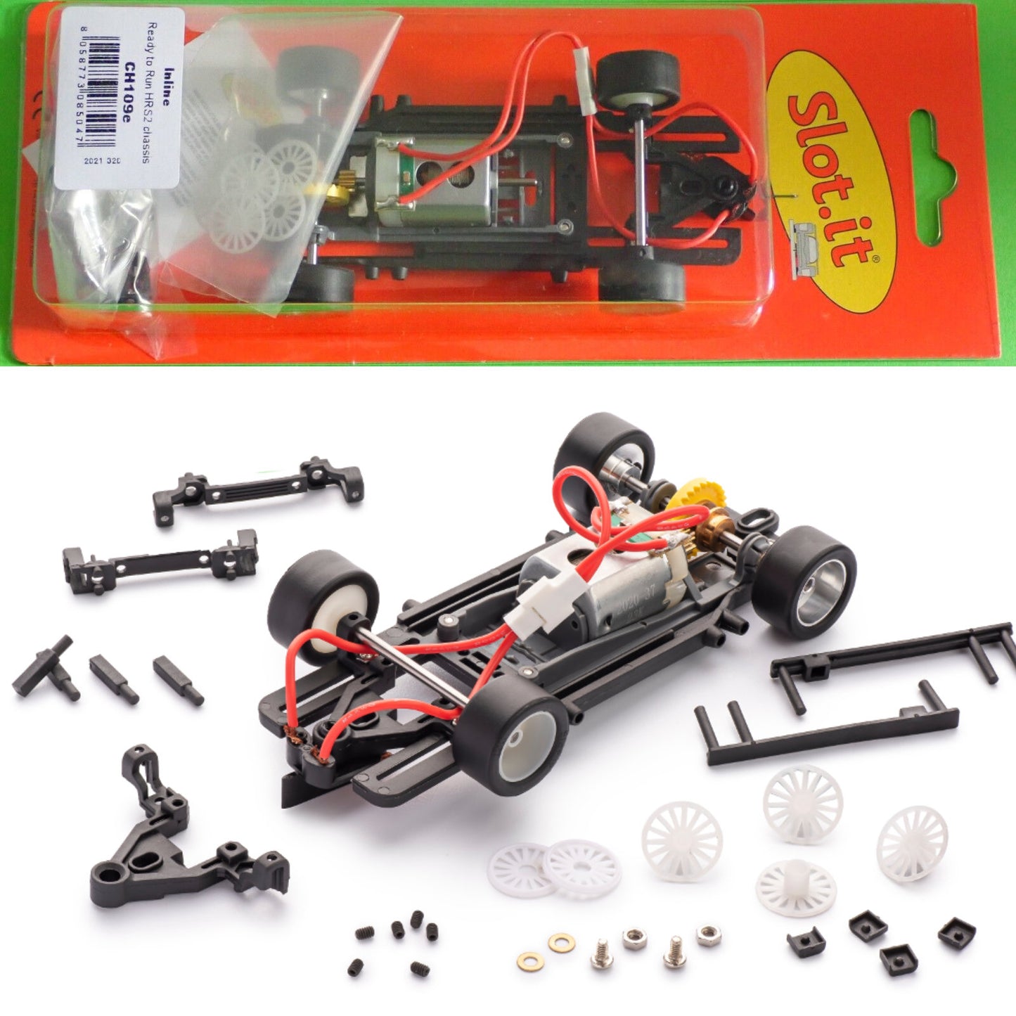 Slot.it CH109e HRS2 Inline RTR Chassis 1/32 Slot Car SICH109e 0.5mm Offset