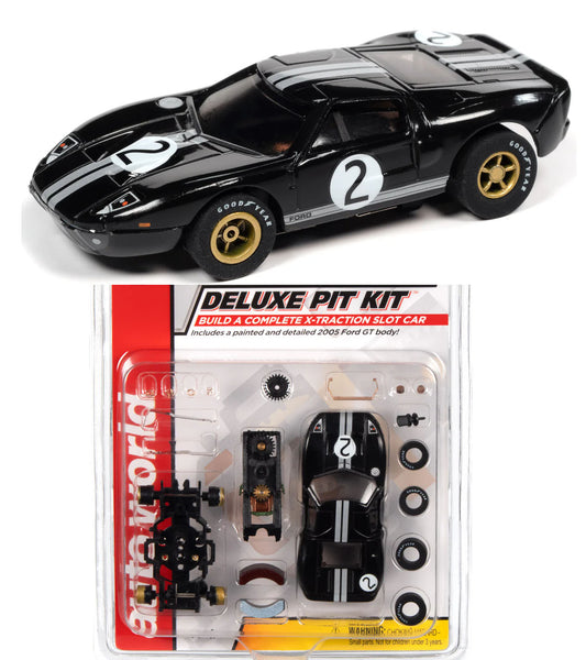 Auto World 2005 Ford GT Black #2 Deluxe Pit Kit HO slot car for AFX