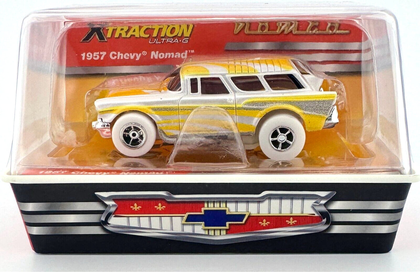 Auto World iWheels 1957 Chevy Nomad Starburst Orange Exclusive HO Slot Car Xtraction