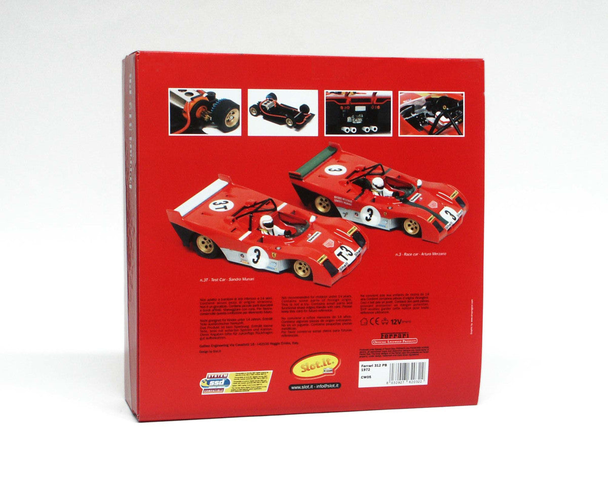 Slot.it KW01 Ferrari 312PB 1972 Targa Florio Winners SET 312 1/32 Slot Car