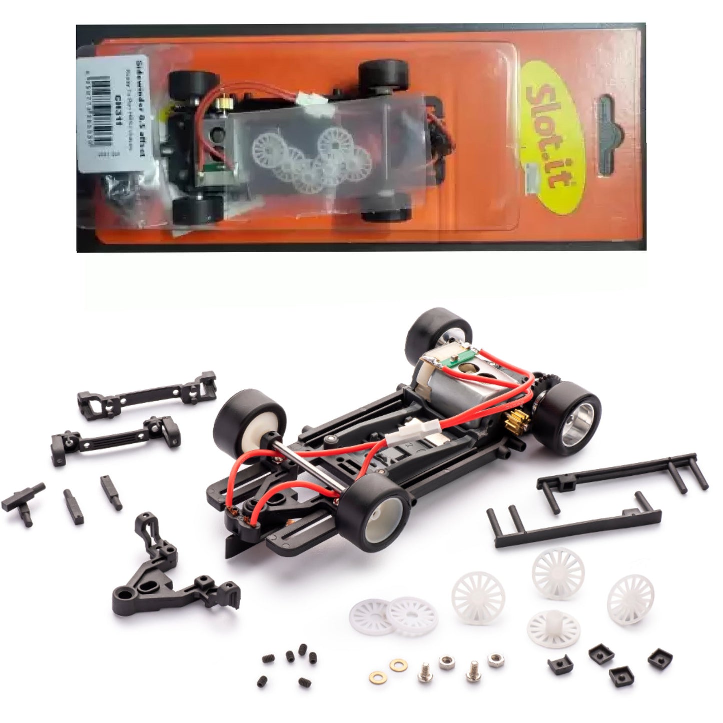 Slot.it CH31F HRS2 Sidewinder RTR Chassis 1/32 Slot Car SICH31F