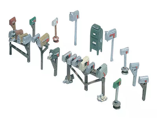 Woodland Scenics D206 HO Assorted Mailboxes Train Scenery