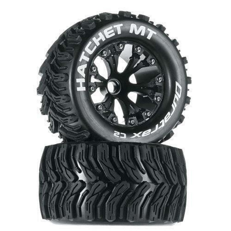 Duratrax Hatchet MT Tires/Front Wheels Black Traxxas Jato Stampede Rustler