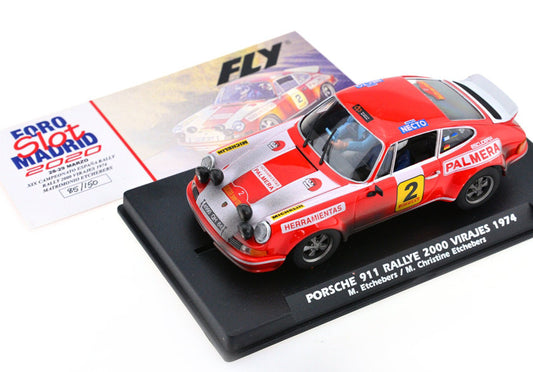 FLY E2007AR Porsche 911 Rally 2000 Virages 1974 1/32 Slot Car