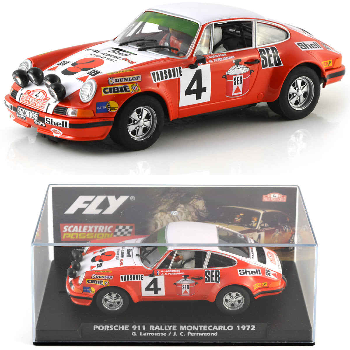 FLY E2014 Porsche 911 Monte Carlo Rally 1972 1/32 Slot Car