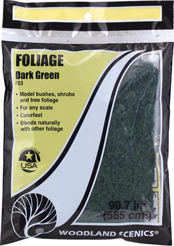 Woodland Scenics F53 N/HO Foliage Dark Green Train Scenery