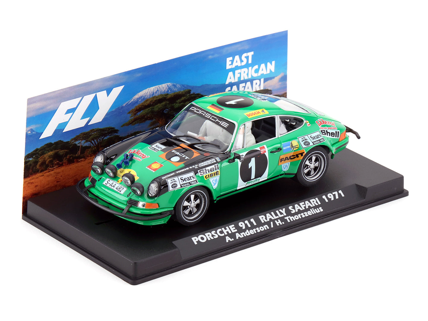 FLY Porsche 911 East African Safari Rally 1971 1/32 Slot Car A2084 Flyslot