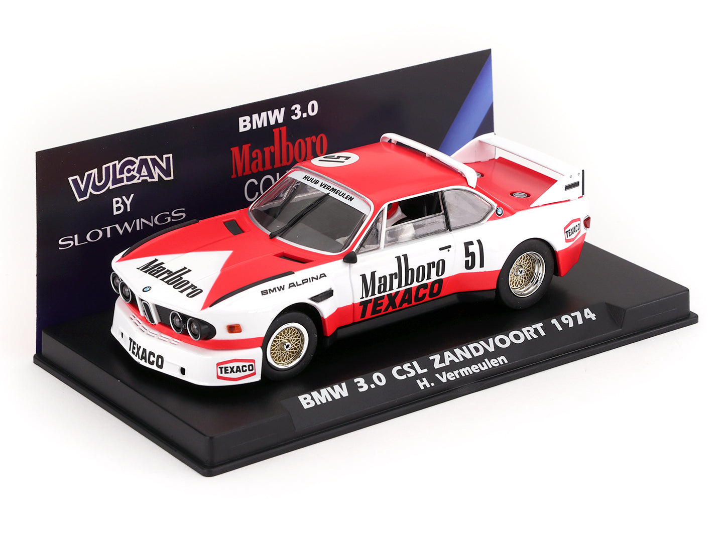 Fly BMW 3.0 CSL Zandvoort 1974 Vermeulen Marlboro 1/32 Slot Car V2002