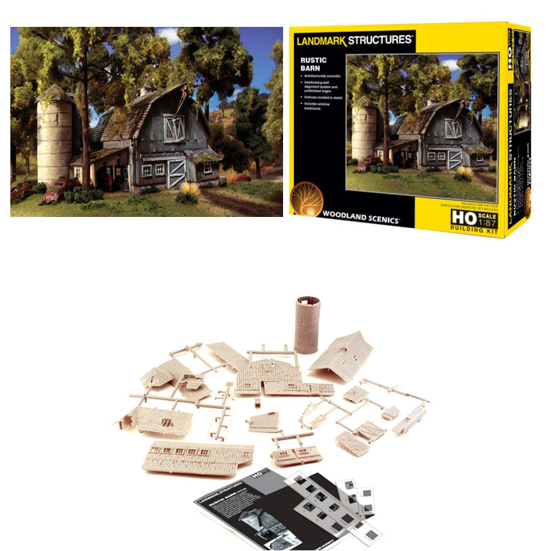 Woodland Scenics PF5190 Rustic Barn HO Railroad Train Building - PowerHobby